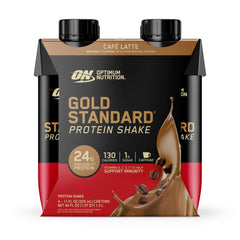 Batido Optimum Nutrition vertido en un vaso para consumo inmediato y conveniencia