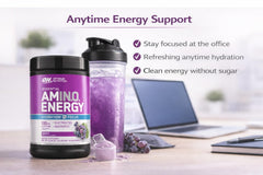 Optimum Nutrition etiqueta con ingredientes y beneficios resaltados