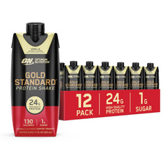 Optimum Nutrition botella frontal mostrando el envase listo para beber y conveniencia