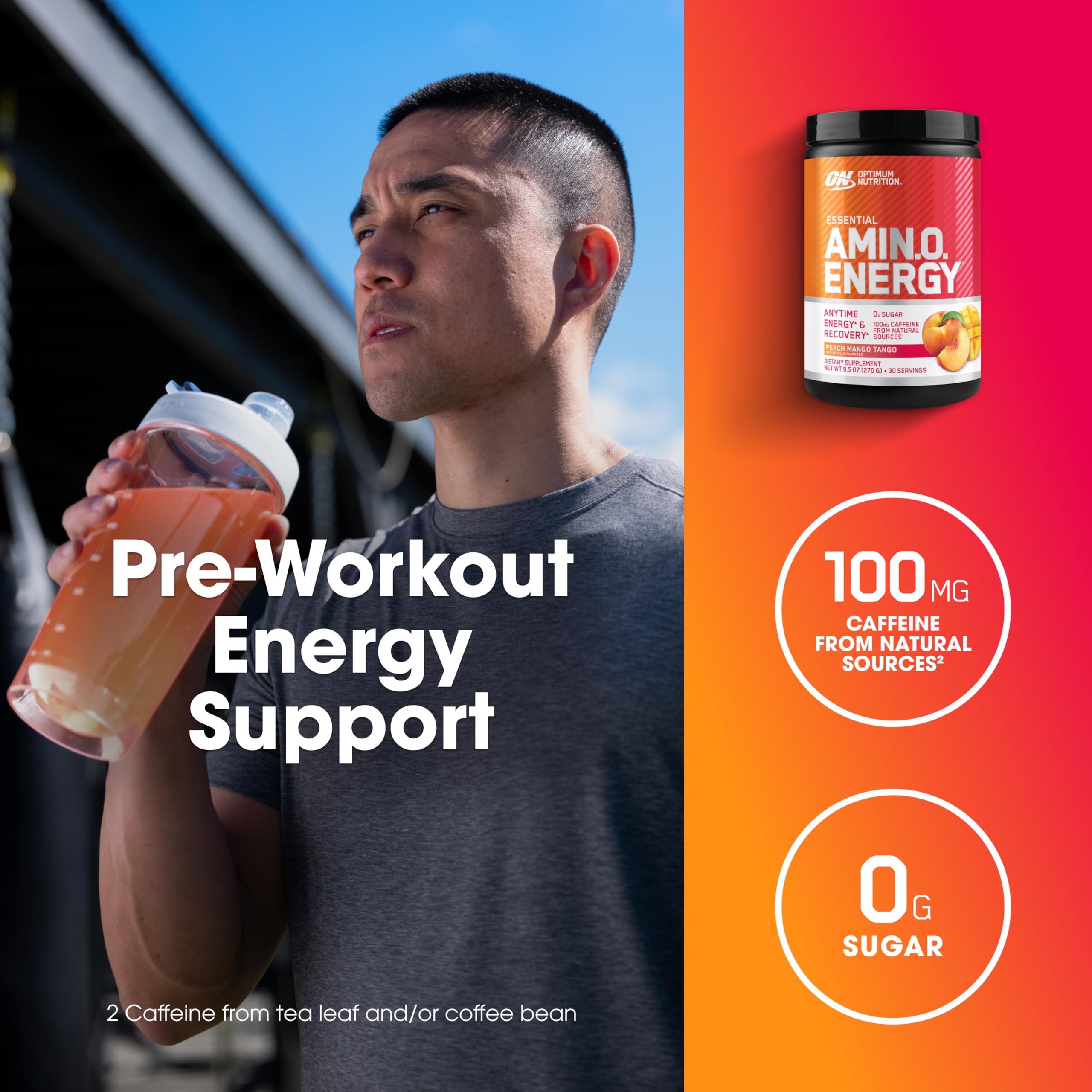 Optimum Nutrition etiqueta de ingredientes y tabla nutricional visible claramente