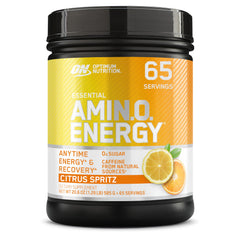 Optimum Nutrition envase frontal Citrus Spritz, muestra sabor y formato