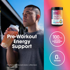 Optimum Nutrition bote junto a mano para comparar tamaño y porciones