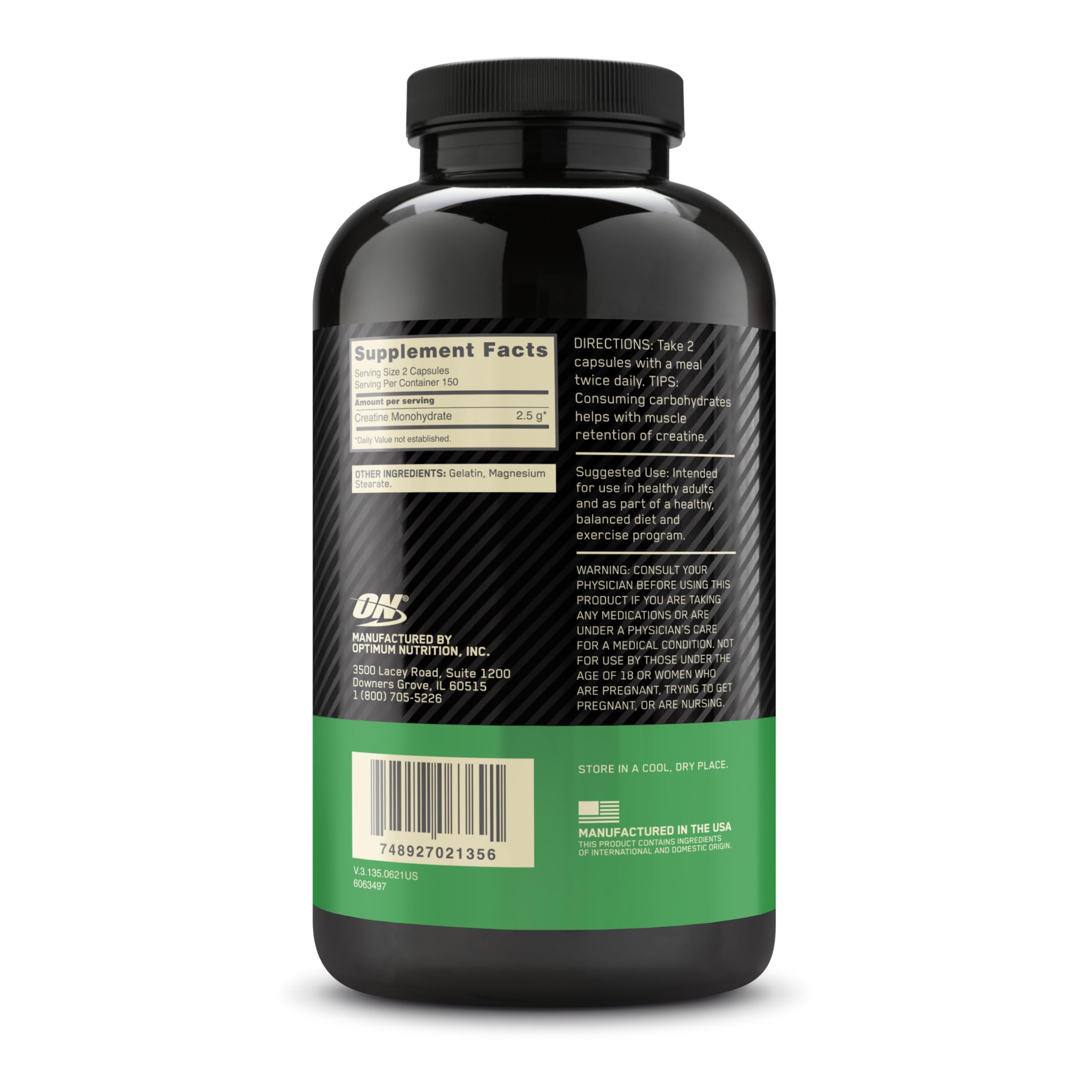 Optimum Nutrition sello de control y pruebas de sustancias prohibidas