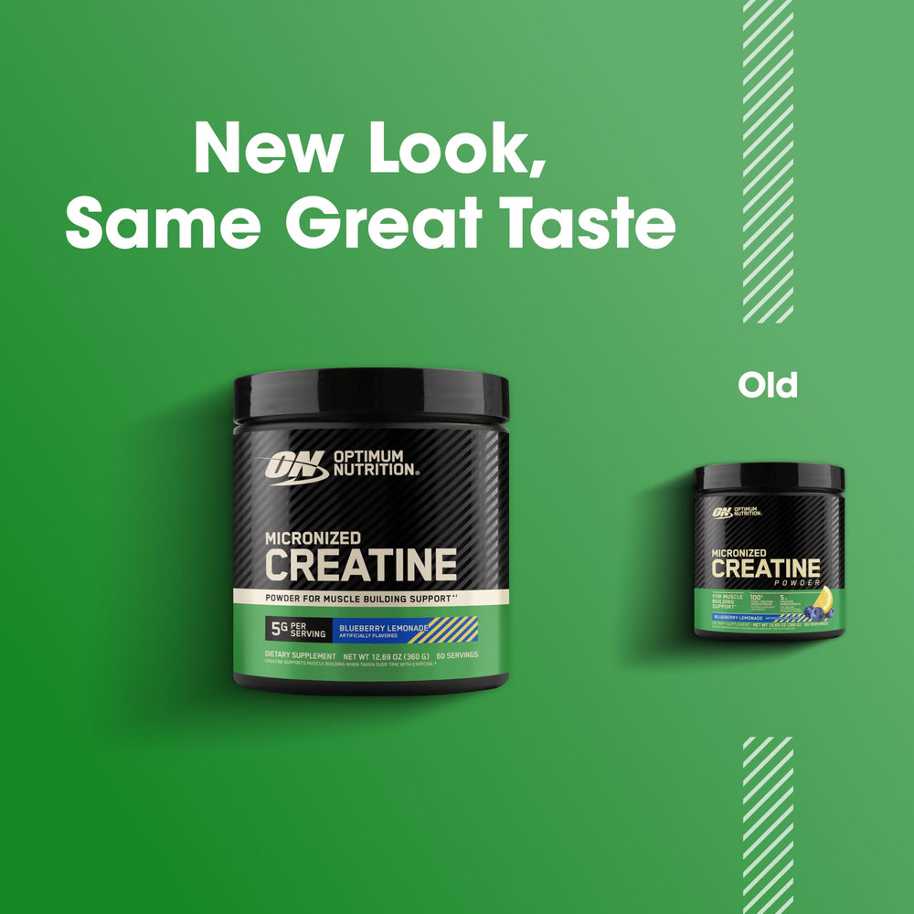 Etiqueta de Optimum Nutrition con información nutricional y 5 g por servicio