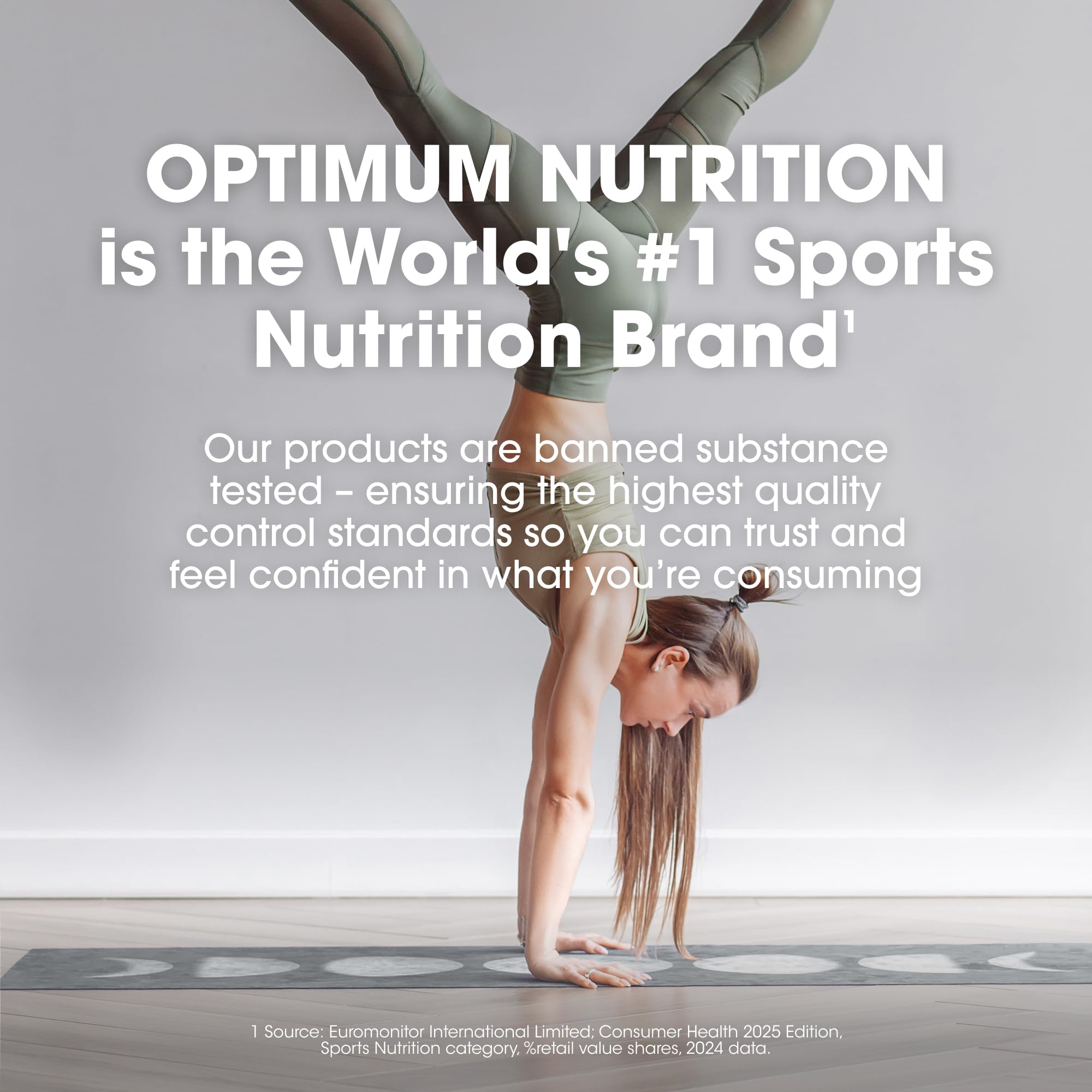 Optimum Nutrition bote en entorno de gimnasio para uso antes del entrenamiento