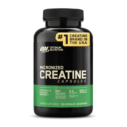 Optimum Nutrition envase frontal mostrando cápsulas y marca para mayor confianza