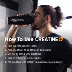 Optimum Nutrition cucharador con porción medida que garantiza dosis precisa