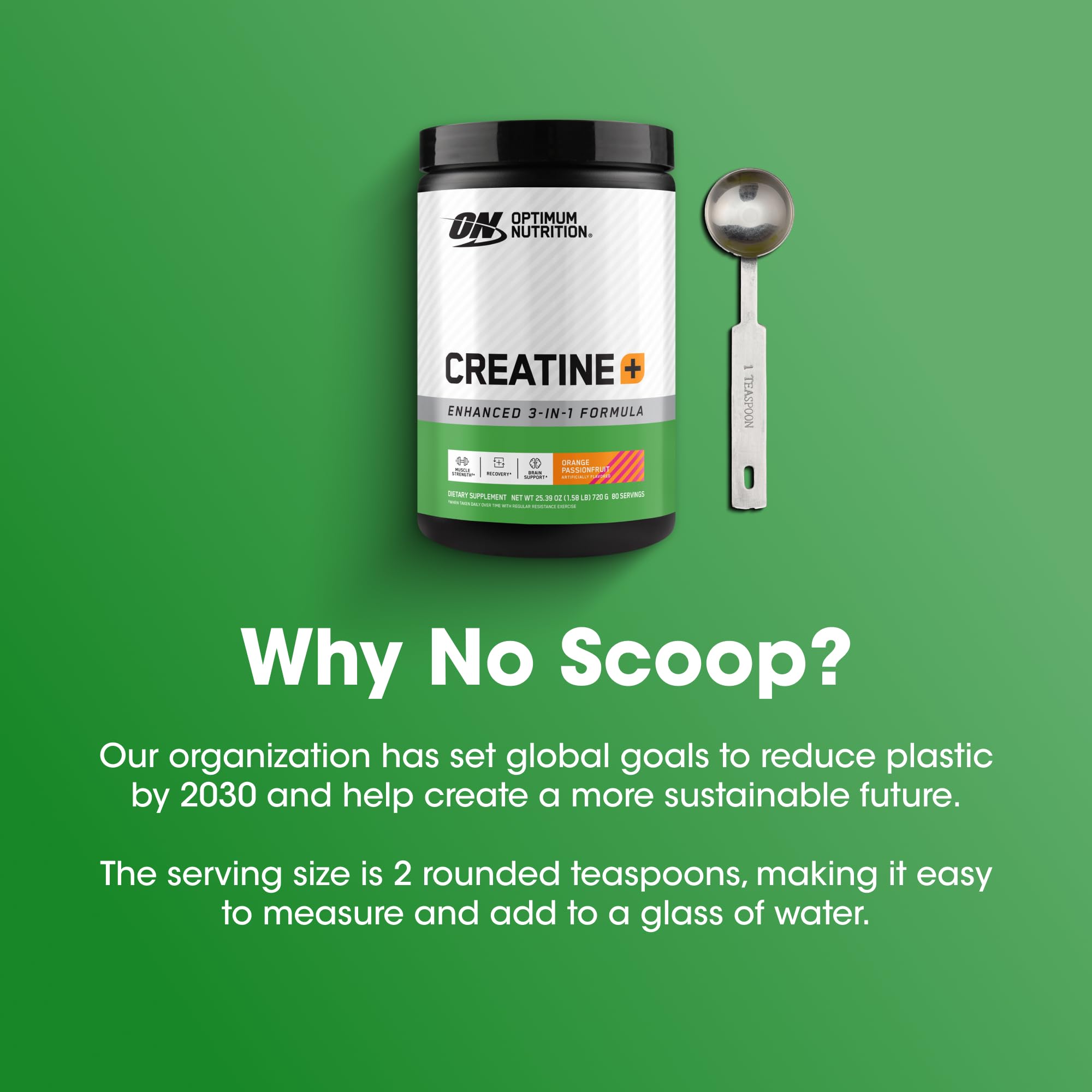 Optimum Nutrition bebida sabor naranja maracuyá servido en vaso refrescante