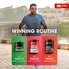 Optimum Nutrition tabla de electrolitos y aporte de 440 mg por porción