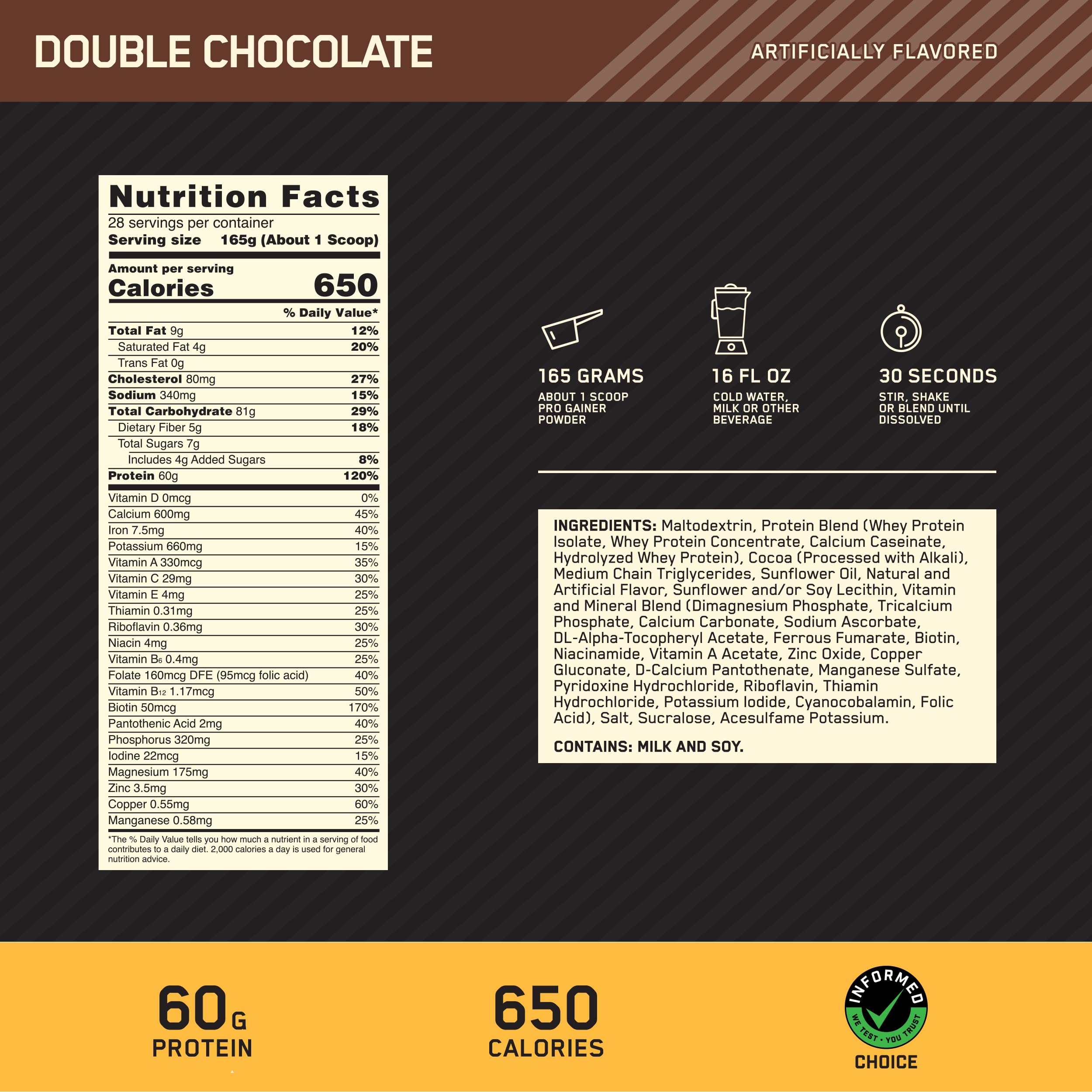 Optimum Nutrition textura del polvo en primer plano, muestra mezcla fina y solubilidad