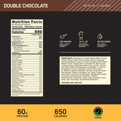 Optimum Nutrition textura del polvo en primer plano, muestra mezcla fina y solubilidad