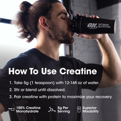 Optimum Nutrition uso en gimnasio apoyando entrenamiento de fuerza