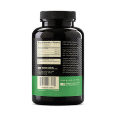 Envase Optimum Nutrition 200 cápsulas comparado con teléfono para escala
