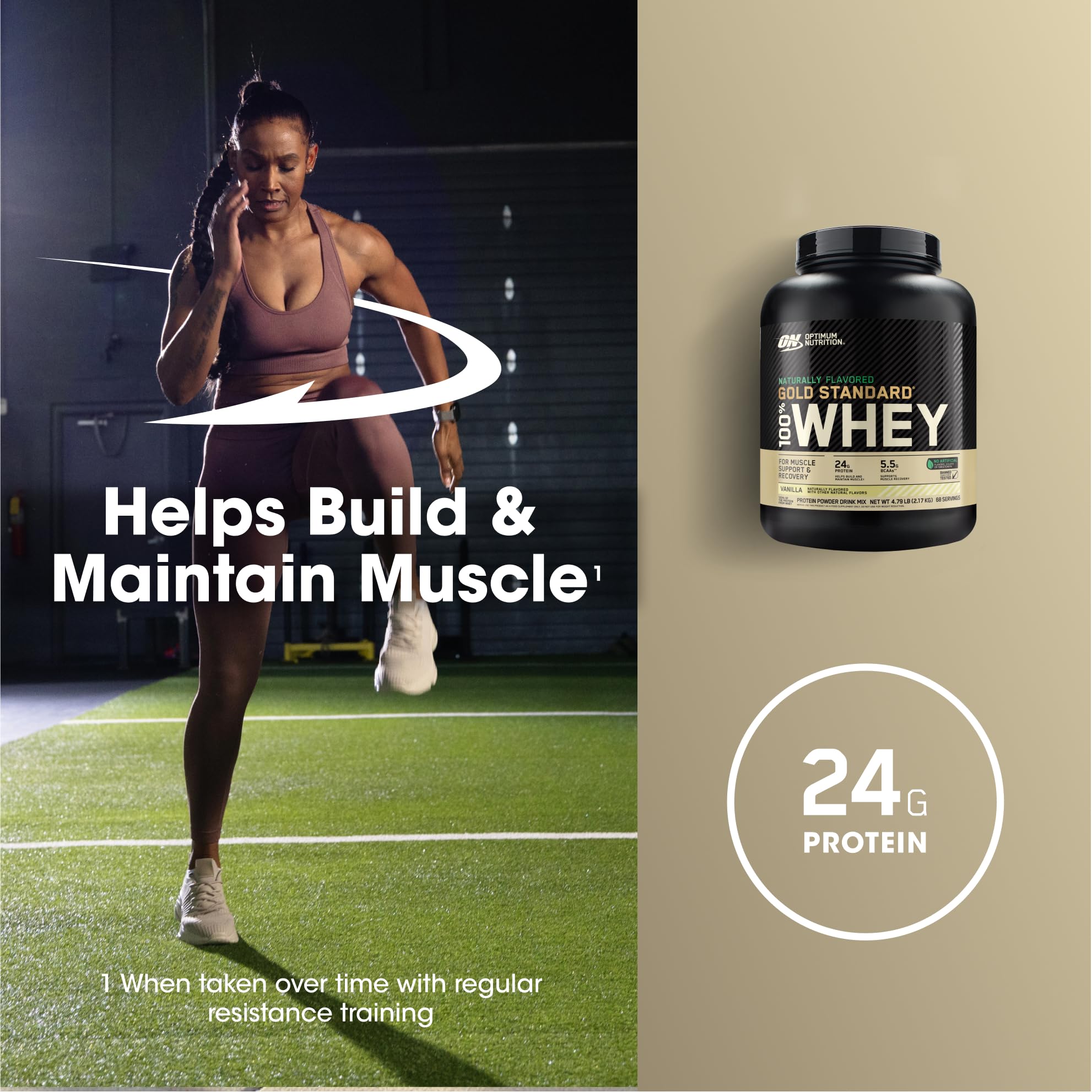 Optimum Nutrition envase abierto con tapa para almacenamiento seguro