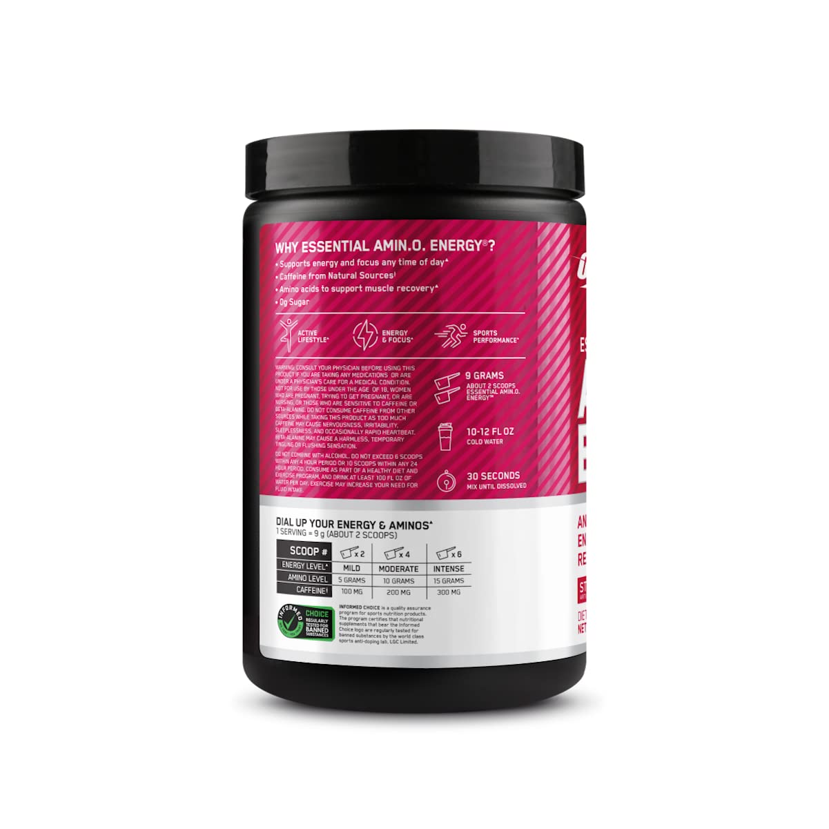 Optimum Nutrition producto en gimnasio mostrando energía y enfoque durante el entrenamiento