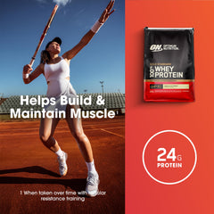 Optimum Nutrition etiqueta nutricional en primer plano con datos de proteínas y BCAA