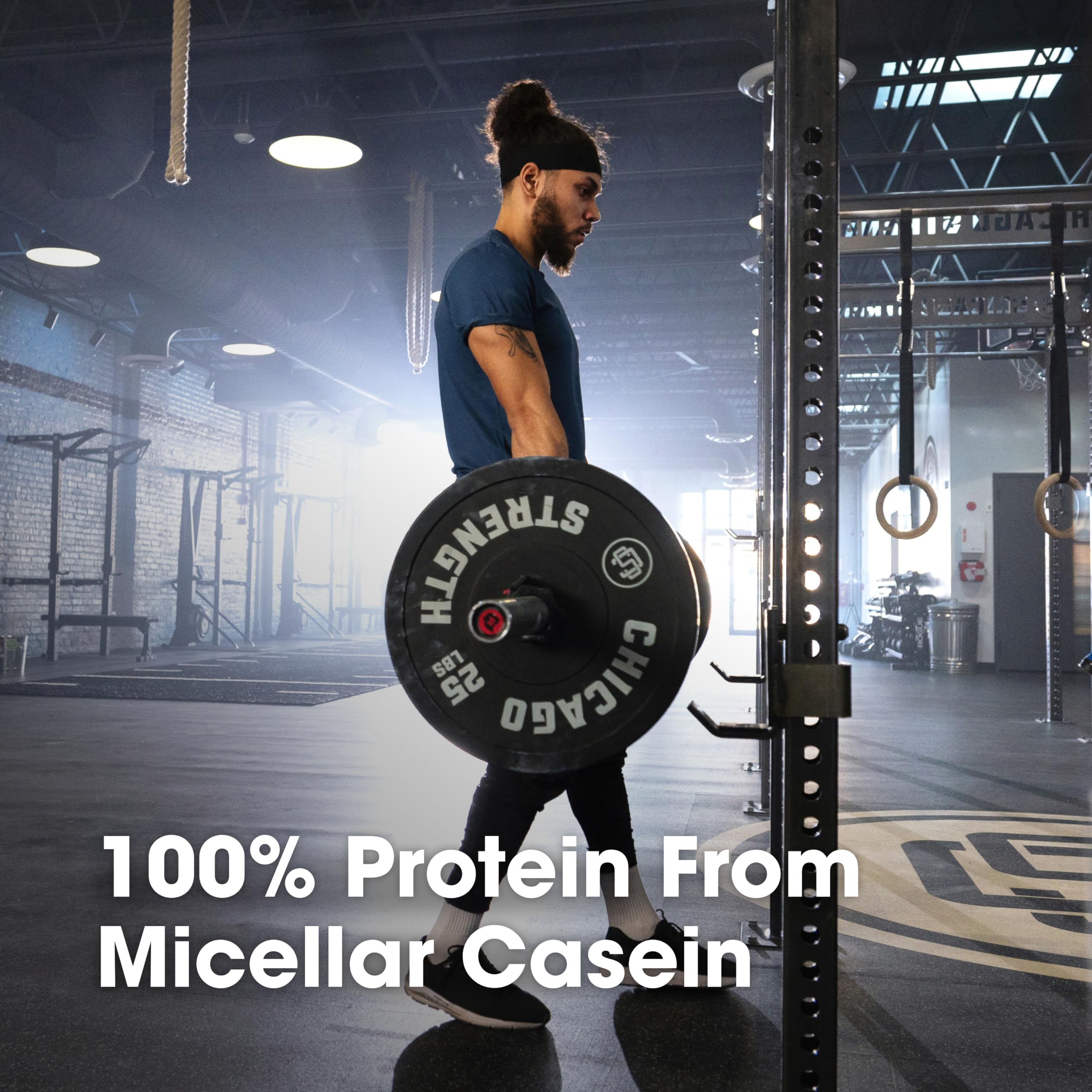 Optimum Nutrition etiqueta nutricional enfatizando 24 g de proteína por porción