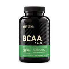 Optimum Nutrition frasco frontal mostrando 200 cápsulas y marca reconocida