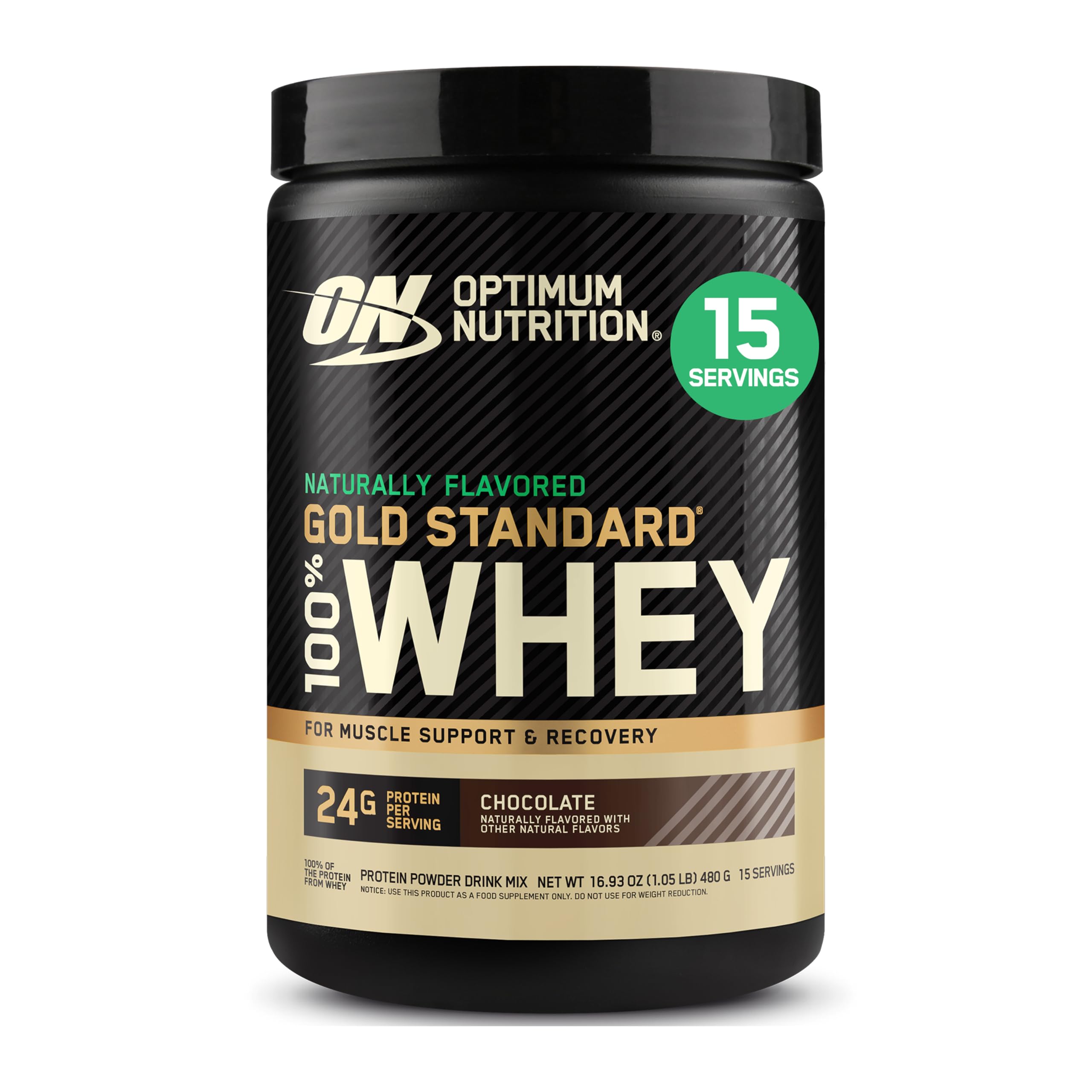 Optimum Nutrition empaque frontal mostrando sello de calidad y beneficios