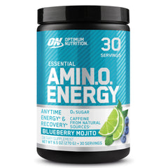 Optimum Nutrition frente del envase mostrando sabor y beneficios