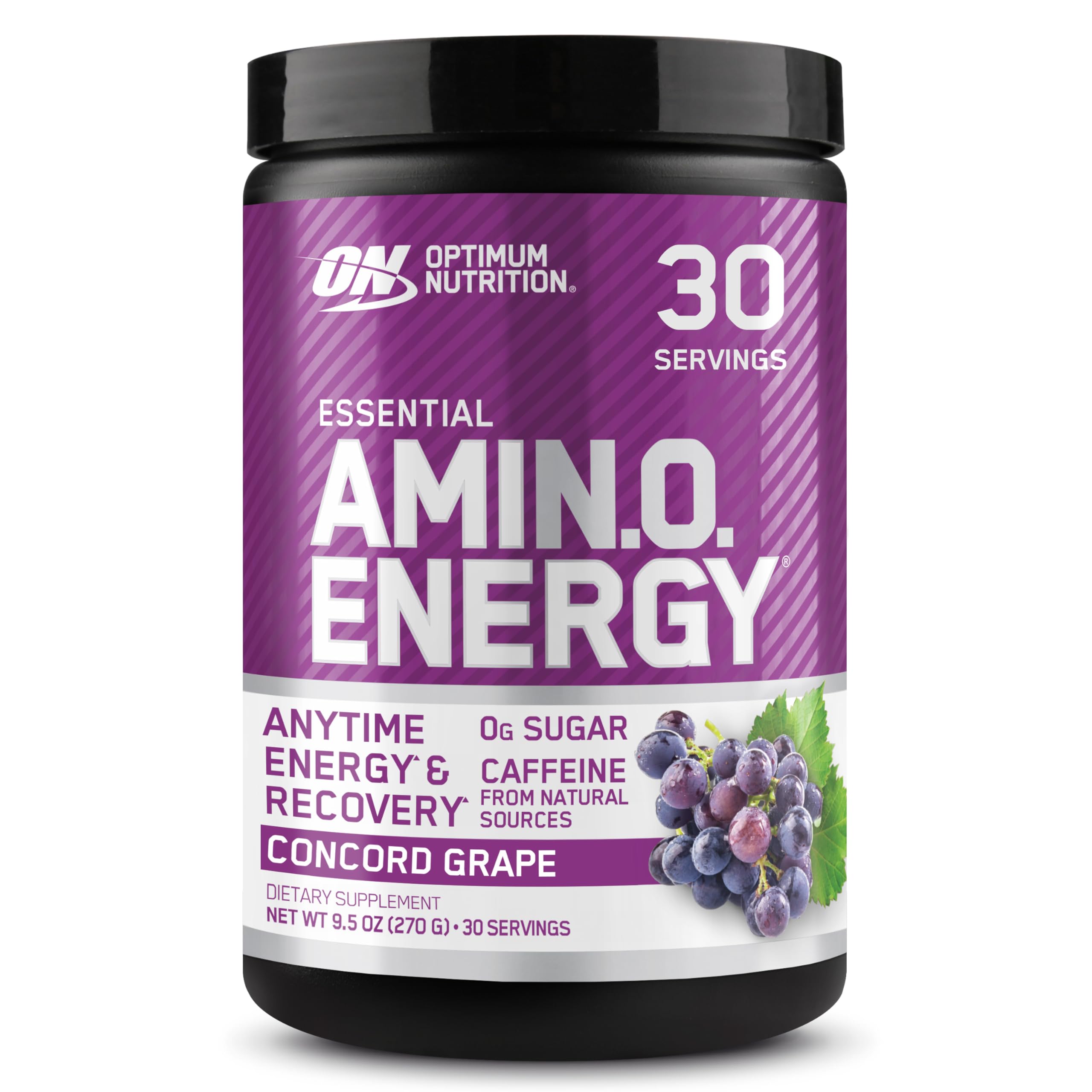 Optimum Nutrition frente del envase mostrando sabor y raciones, beneficio claridad de información