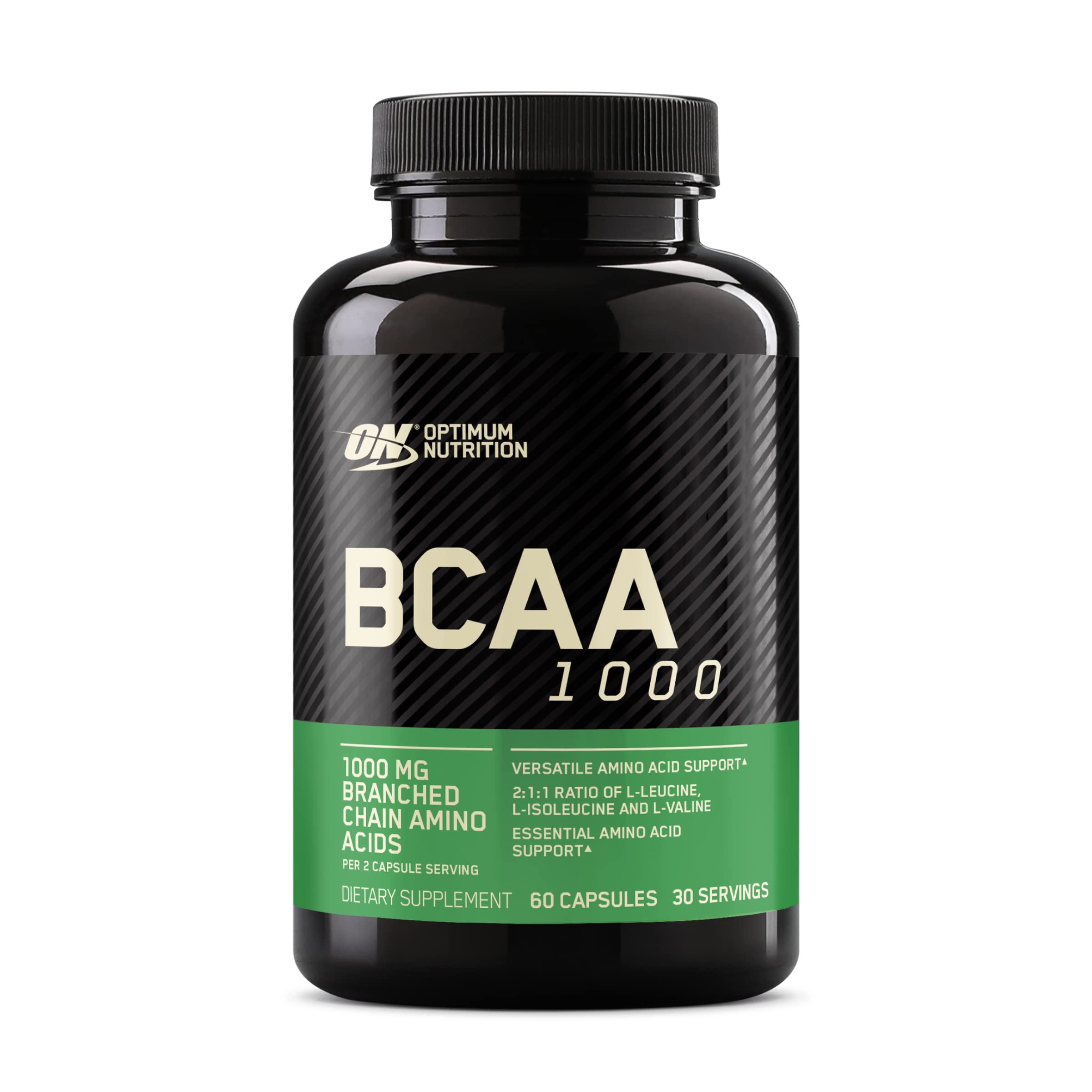 Optimum Nutrition envase frontal mostrando tamaño y raciones