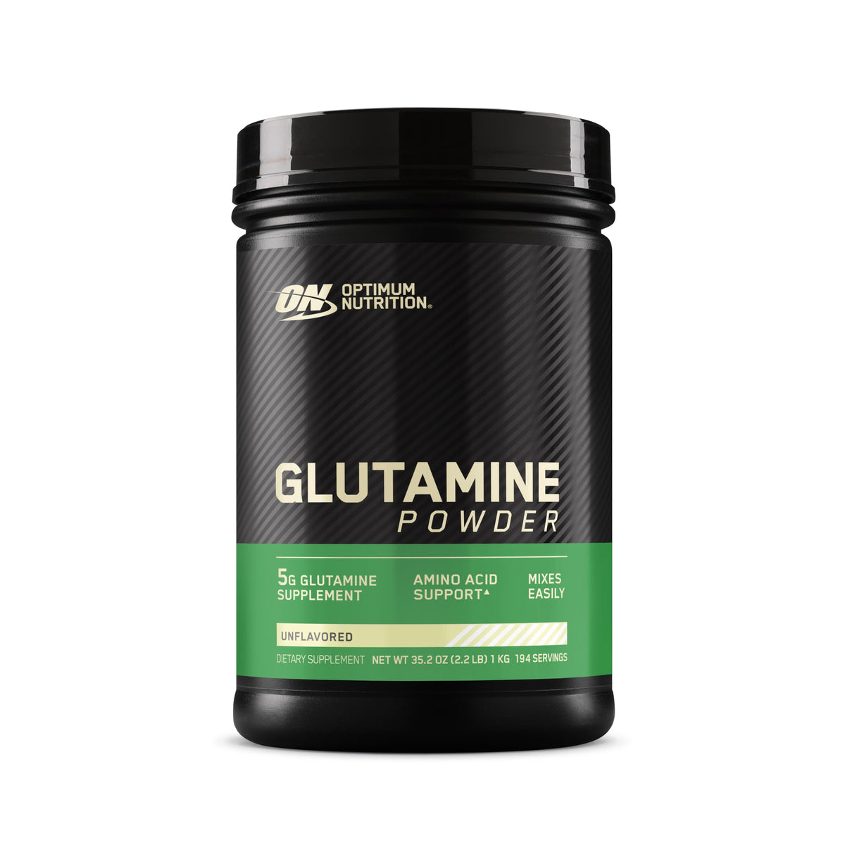 Optimum Nutrition envase frontal mostrando tinte neutro y diseño profesional para confianza