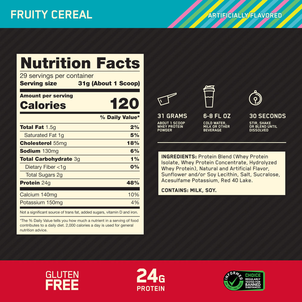 Optimum Nutrition batido mezclado en vaso listo para consumo post-entreno