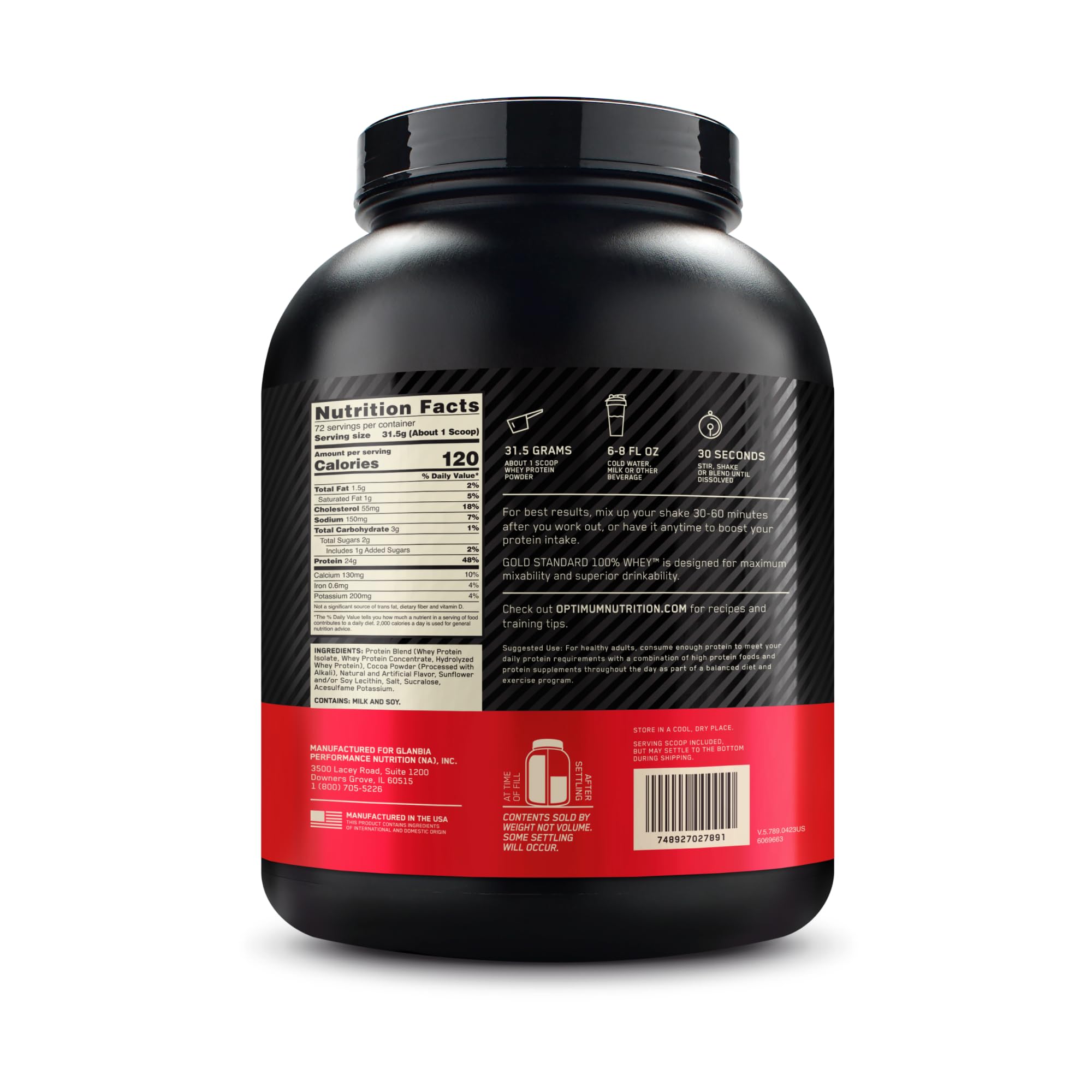 Optimum Nutrition batido en mesa de desayuno representando integración en la rutina diaria