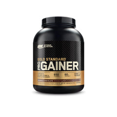 Optimum Nutrition bote frente mostrando tamaño y sabor Double Chocolate