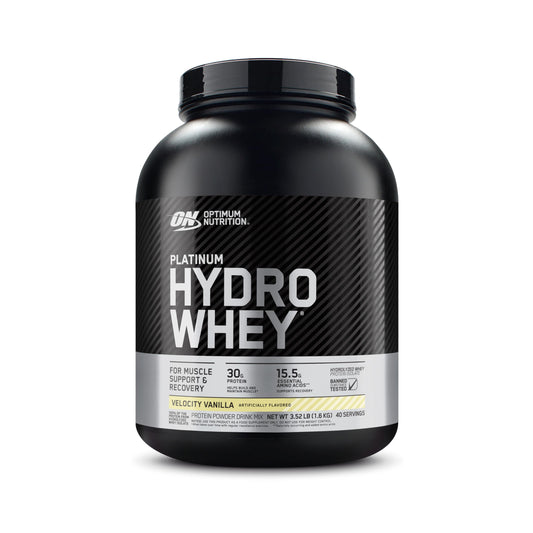 Optimum Nutrition envase frontal mostrando marca y beneficio de rápida absorción