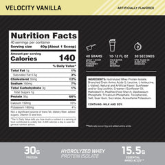 Optimum Nutrition textura del polvo instantizado que facilita mezcla rápida
