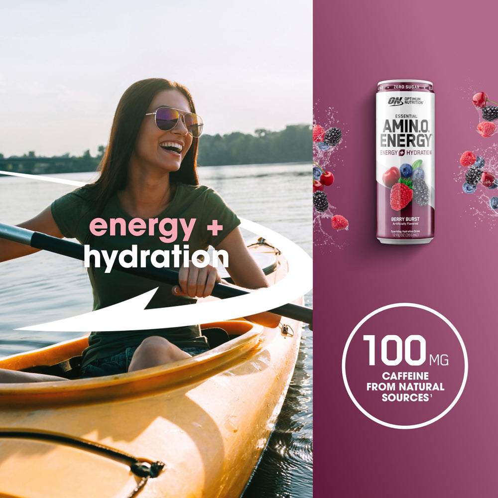 Optimum Nutrition lata en gimnasio para energía antes o después del ejercicio
