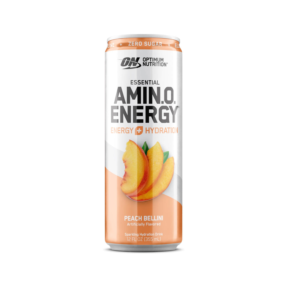 Optimum Nutrition lata sobre hielo indicando frescura y efecto refrescante
