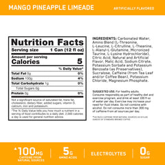 Optimum Nutrition etiqueta lateral con ingredientes y control de calidad