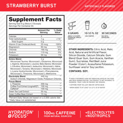 Optimum Nutrition mezcla disolviéndose en vaso para hidratación inmediata
