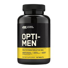 Optimum Nutrition Opti-Men frasco frontal mostrando el envase y conveniencia diaria