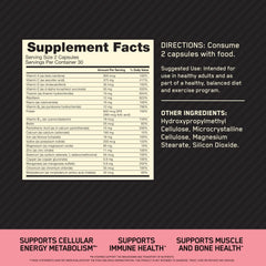 Optimum Nutrition primer plano de cápsulas Vcaps que resalta textura y pureza