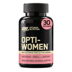 Optimum Nutrition frasco frontal mostrando diseño y cantidad para fácil identificación