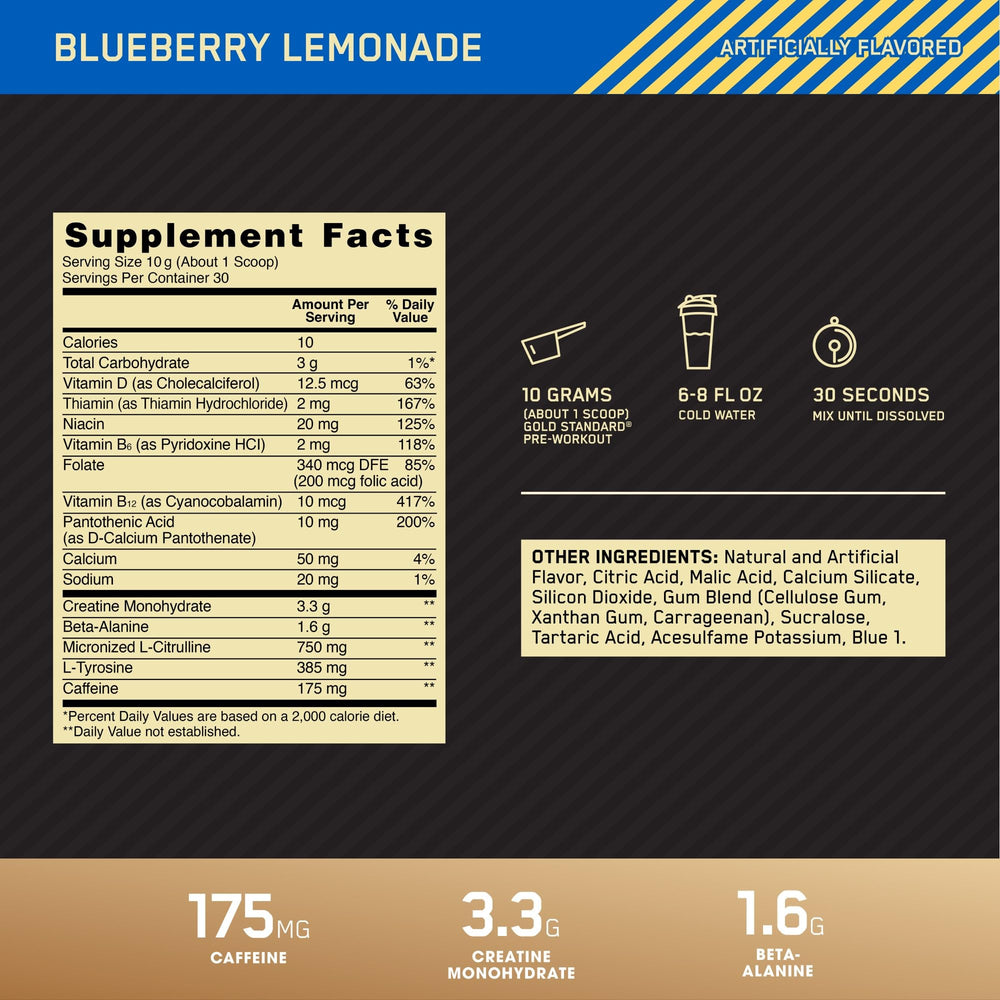 Optimum Nutrition polvo mezclado en shaker listo para beber