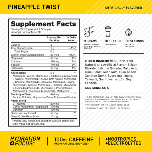 Optimum Nutrition textura del polvo en primer plano que facilita mezcla rápida