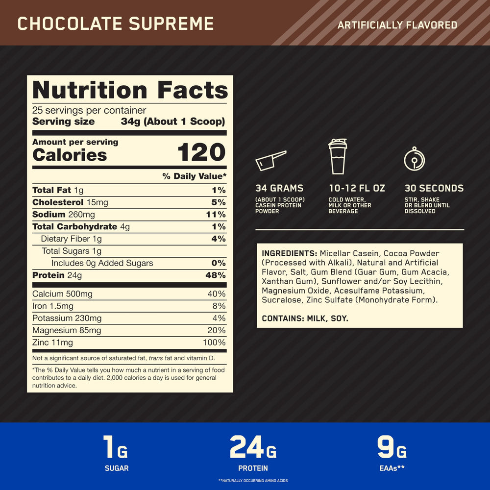 Optimum Nutrition polvo en cuchara mostrando textura fina y mezcla fácil