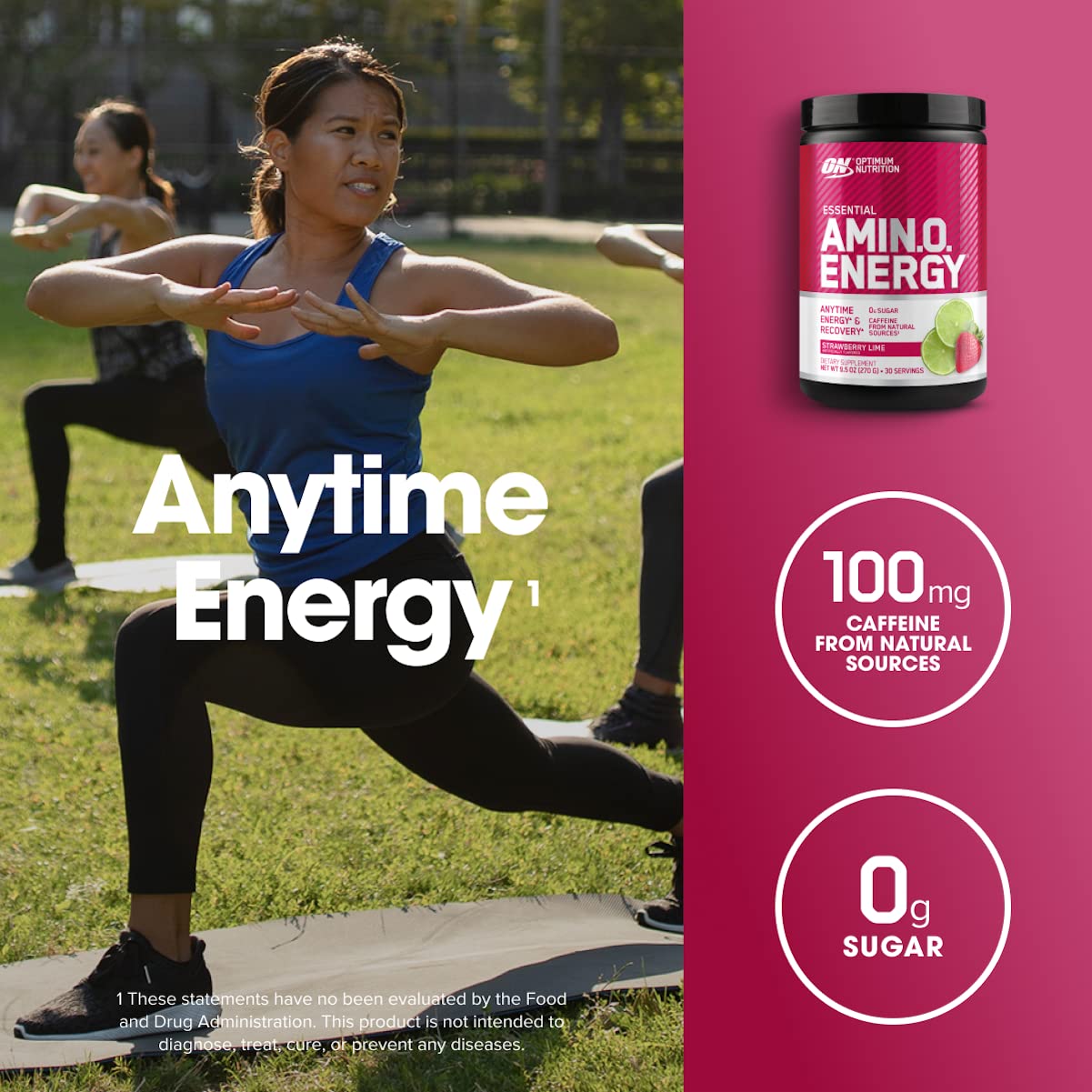 Optimum Nutrition porción medida con cucharilla para control de dosis y uso