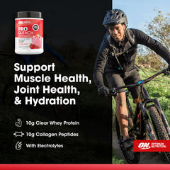 Optimum Nutrition etiqueta nutricional de Pro Quench, información clara de proteínas y electrolitos