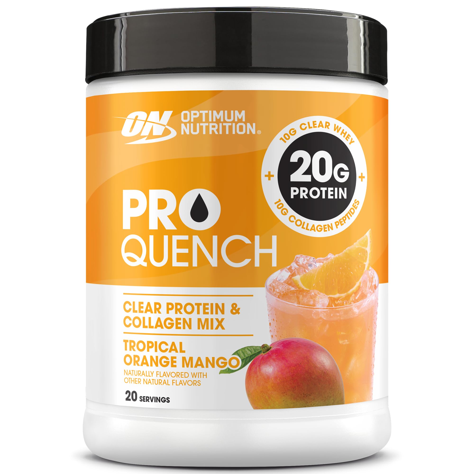 Optimum Nutrition bote frontal mostrando el envase y beneficios