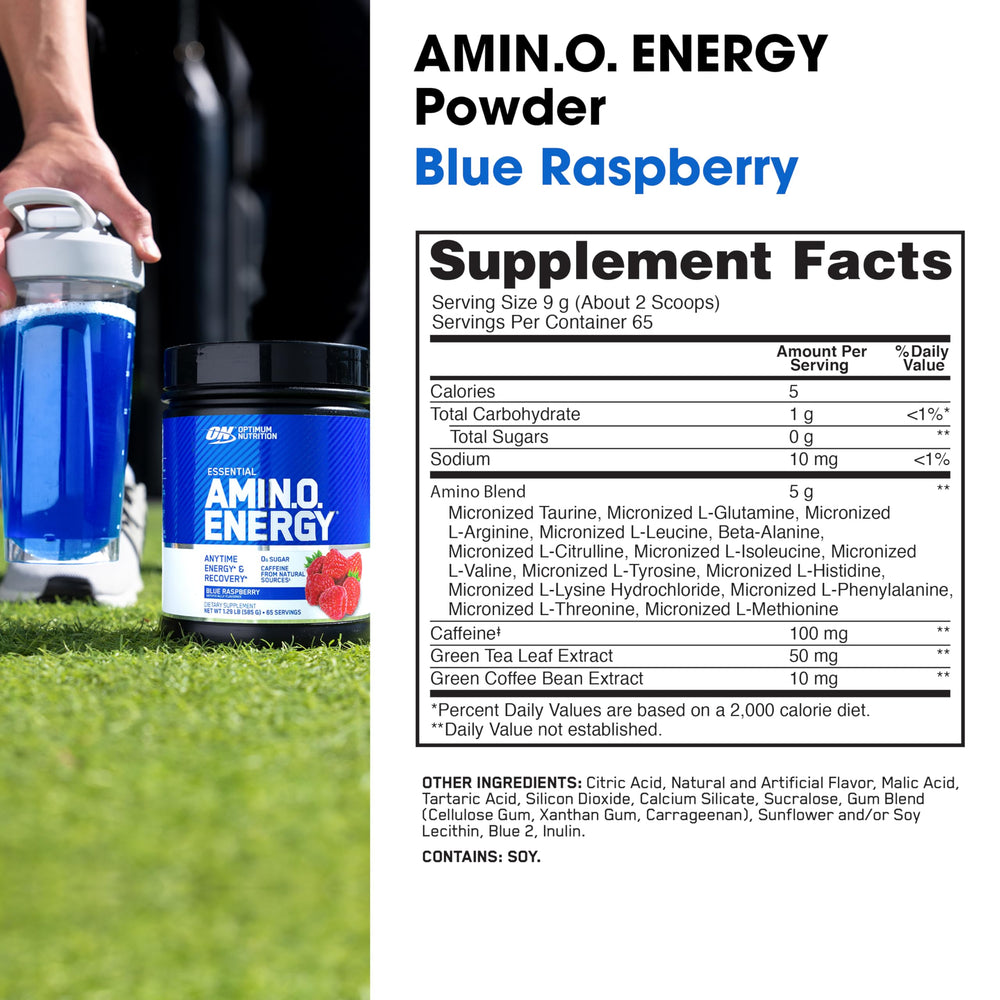 Optimum Nutrition vaso preparado con bebida energizante lista para entrenar
