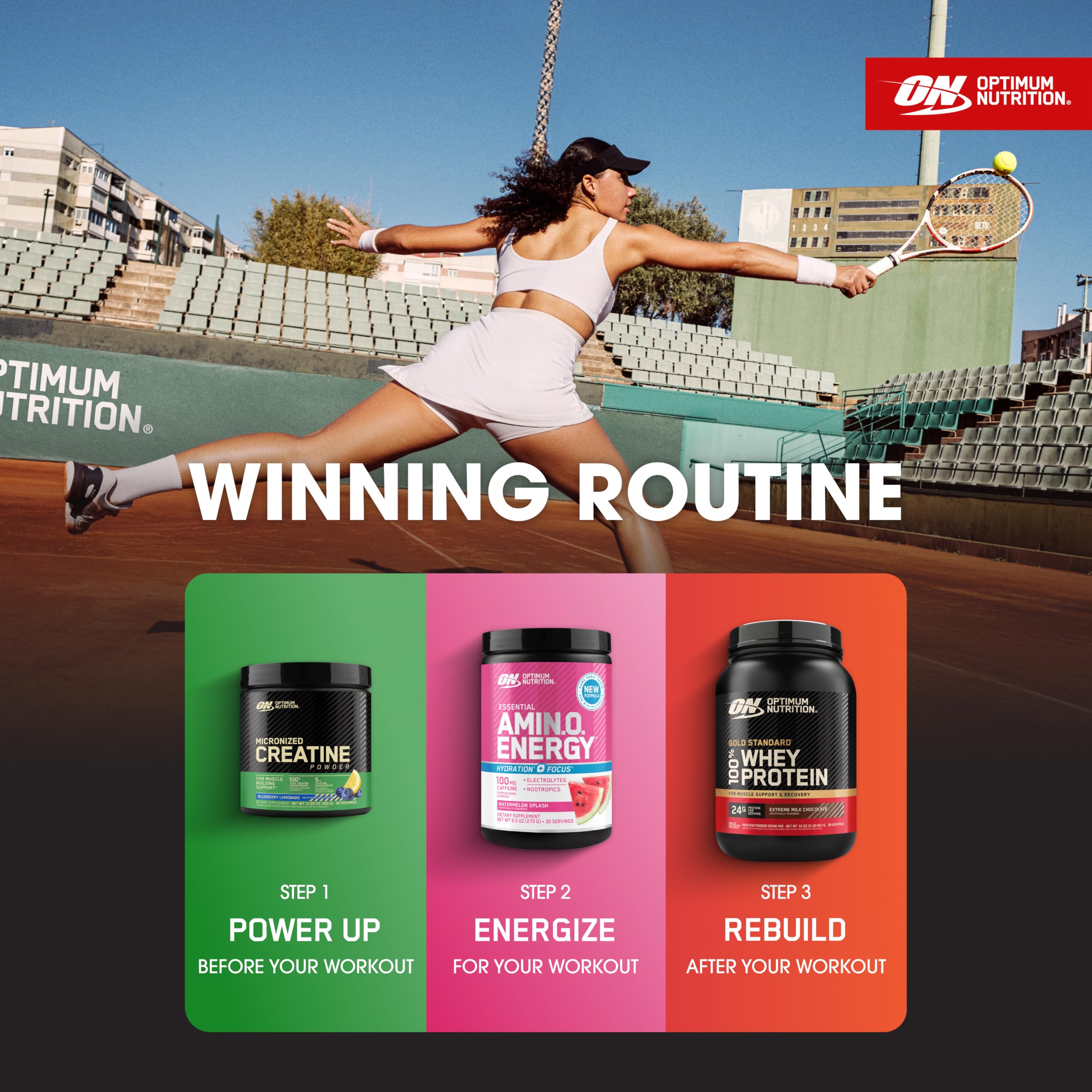 Smoothie preparado con Optimum Nutrition chocolate para aporte proteico