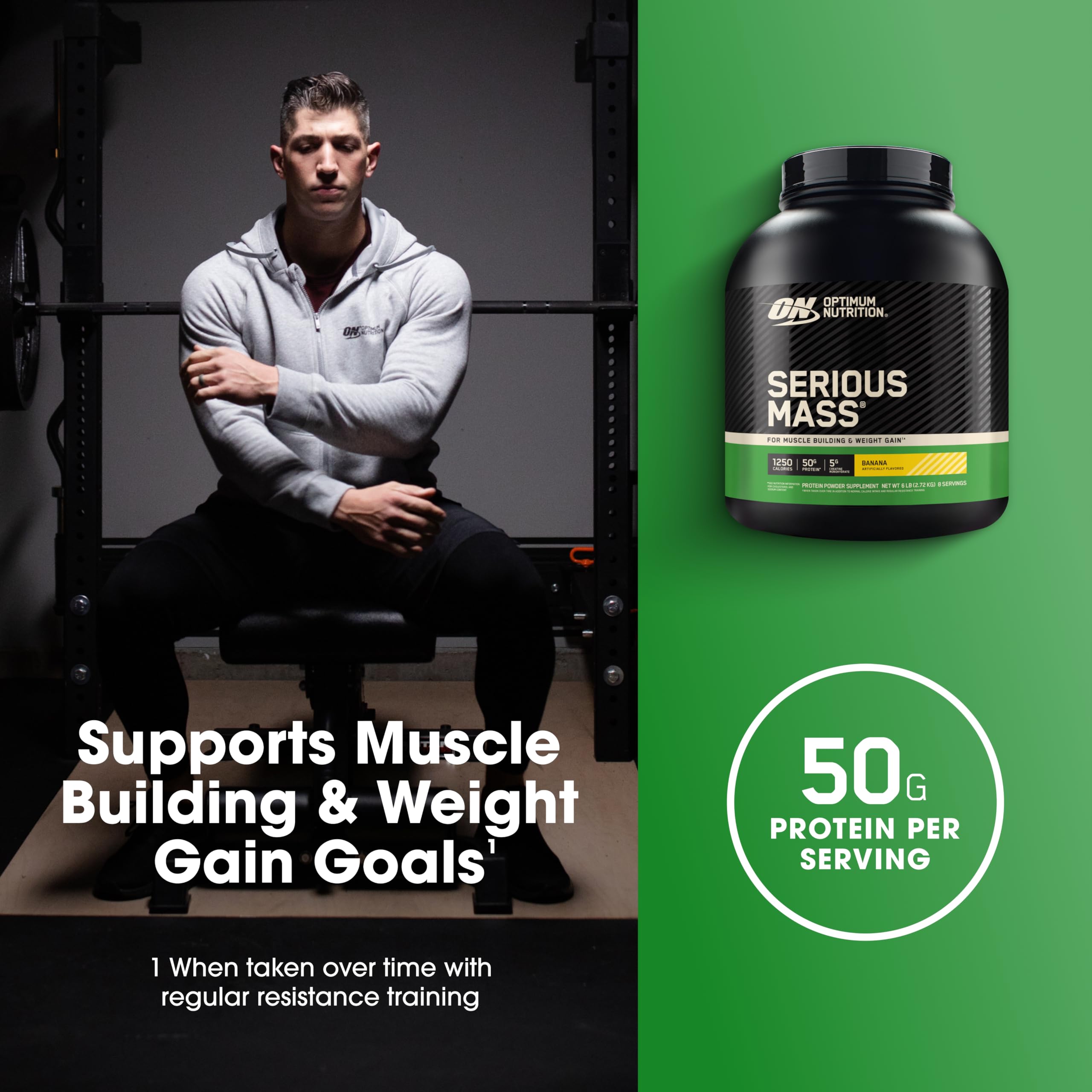 Optimum Nutrition batido servido en vaso como opción post-entreno rica en energía