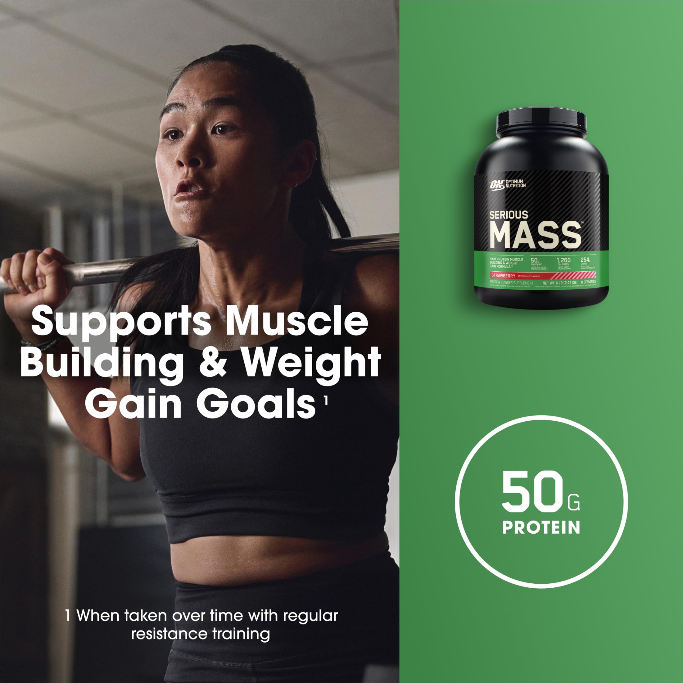 Optimum Nutrition batido servido en vaso listo para consumir y energético