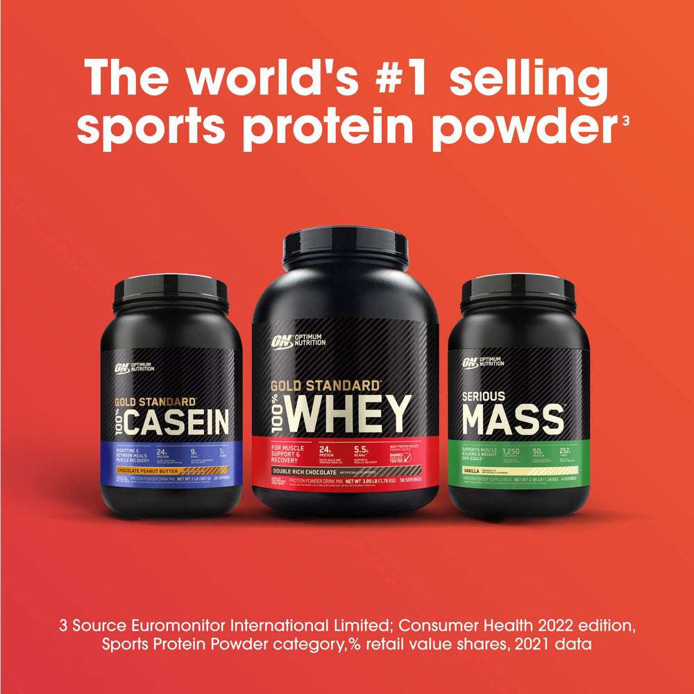 Optimum Nutrition batido junto a equipo de gimnasio, ideal post-entreno